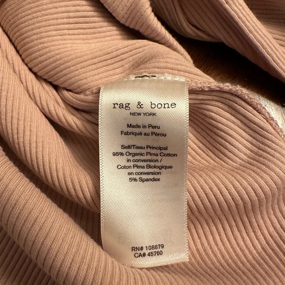rag & bone Pale Pink Ribbed Tank Maxi Dress Small - Picture 7 of 9